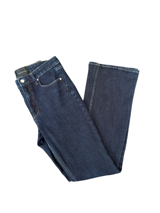 White House Black Market Denim - WHBM Women’s High Rise Dark Wash Sculpt Skinny Flare Jeans Size 8 Stretch